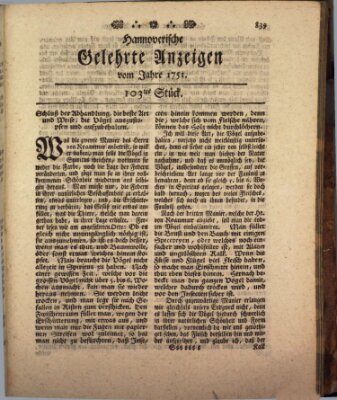 Hannoverische gelehrte Anzeigen (Hannoversche Anzeigen) Freitag 24. Dezember 1751