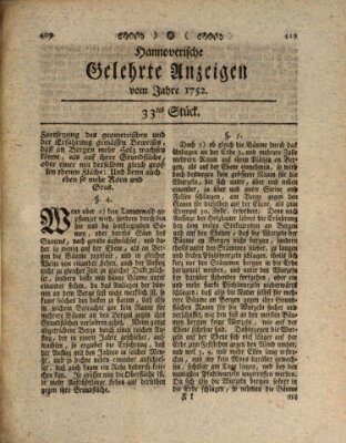 Hannoverische gelehrte Anzeigen (Hannoversche Anzeigen) Montag 24. April 1752