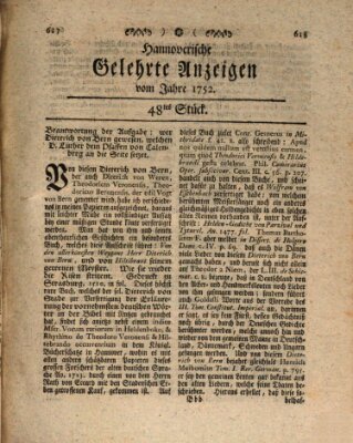 Hannoverische gelehrte Anzeigen (Hannoversche Anzeigen) Freitag 16. Juni 1752