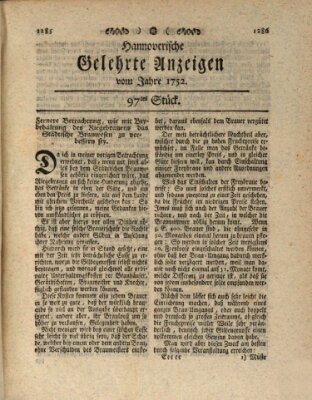 Hannoverische gelehrte Anzeigen (Hannoversche Anzeigen) Montag 4. Dezember 1752