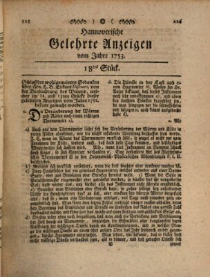 Hannoverische gelehrte Anzeigen (Hannoversche Anzeigen) Freitag 2. März 1753