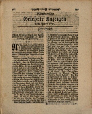 Hannoverische gelehrte Anzeigen (Hannoversche Anzeigen) Freitag 8. Juni 1753