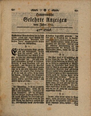 Hannoverische gelehrte Anzeigen (Hannoversche Anzeigen) Montag 11. Juni 1753