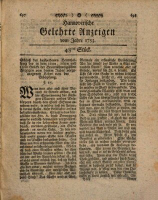 Hannoverische gelehrte Anzeigen (Hannoversche Anzeigen) Freitag 15. Juni 1753