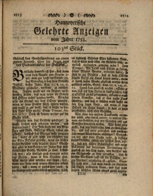 Hannoverische gelehrte Anzeigen (Hannoversche Anzeigen) Montag 24. Dezember 1753