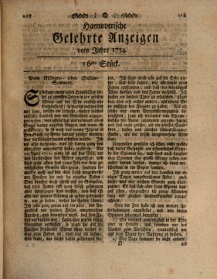 Hannoverische gelehrte Anzeigen (Hannoversche Anzeigen) Montag 25. Februar 1754