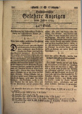 Hannoverische gelehrte Anzeigen (Hannoversche Anzeigen) Montag 3. Juni 1754