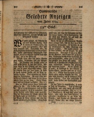 Hannoverische gelehrte Anzeigen (Hannoversche Anzeigen) Freitag 26. Juli 1754