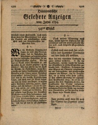 Hannoverische gelehrte Anzeigen (Hannoversche Anzeigen) Montag 9. Dezember 1754