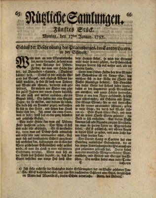 Nützliche Samlungen (Hannoversche Anzeigen) Montag 17. Januar 1757