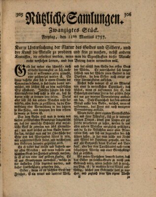 Nützliche Samlungen (Hannoversche Anzeigen) Freitag 11. März 1757