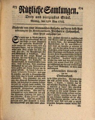 Nützliche Samlungen (Hannoversche Anzeigen) Montag 29. Mai 1758