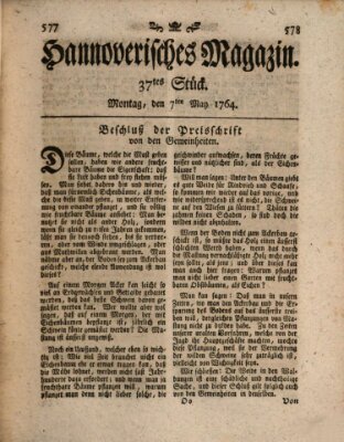 Hannoverisches Magazin (Hannoversche Anzeigen) Montag 7. Mai 1764