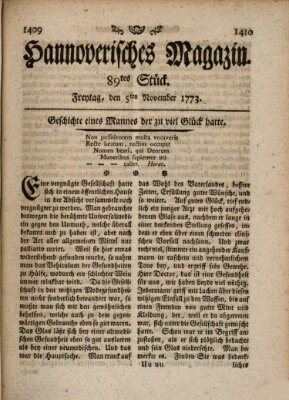 Hannoverisches Magazin (Hannoversche Anzeigen) Freitag 5. November 1773