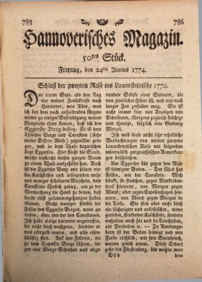 Hannoverisches Magazin (Hannoversche Anzeigen) Freitag 24. Juni 1774