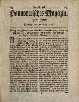 Hannoverisches Magazin (Hannoversche Anzeigen) Montag 6. März 1775