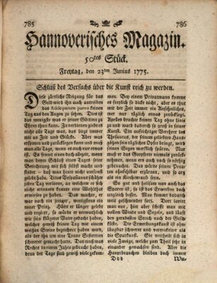 Hannoverisches Magazin (Hannoversche Anzeigen) Freitag 23. Juni 1775