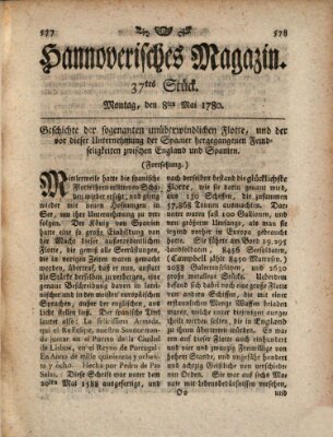 Hannoverisches Magazin (Hannoversche Anzeigen) Montag 8. Mai 1780