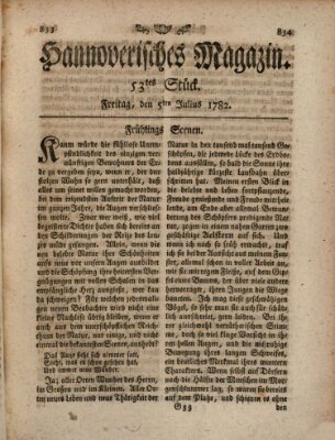 Hannoverisches Magazin (Hannoversche Anzeigen) Freitag 5. Juli 1782