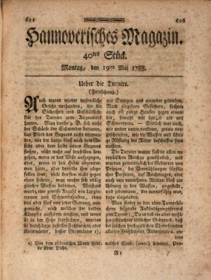 Hannoverisches Magazin (Hannoversche Anzeigen) Montag 19. Mai 1788