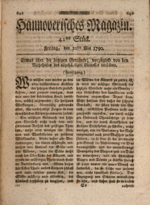 Hannoverisches Magazin (Hannoversche Anzeigen) Freitag 21. Mai 1790