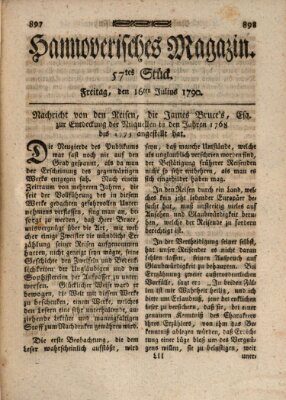 Hannoverisches Magazin (Hannoversche Anzeigen) Freitag 16. Juli 1790