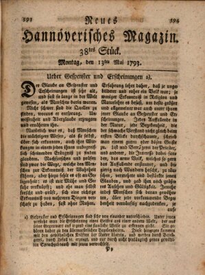 Neues hannoversches Magazin (Hannoversche Anzeigen) Montag 13. Mai 1793