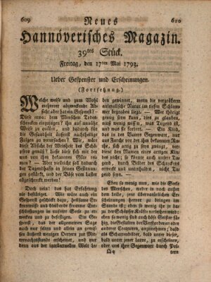 Neues hannoversches Magazin (Hannoversche Anzeigen) Freitag 17. Mai 1793