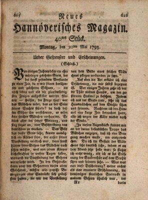 Neues hannoversches Magazin (Hannoversche Anzeigen) Montag 20. Mai 1793