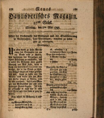 Neues hannoversches Magazin (Hannoversche Anzeigen) Montag 8. Mai 1797