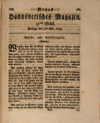 Neues hannoversches Magazin (Hannoversche Anzeigen) Freitag 3. Mai 1799