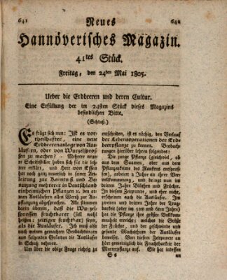 Neues hannoversches Magazin (Hannoversche Anzeigen) Freitag 24. Mai 1805