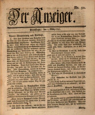 Der Anzeiger (Allgemeiner Anzeiger der Deutschen) Dienstag 1. März 1791