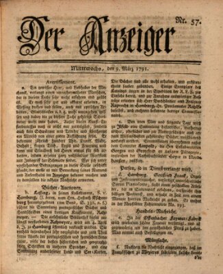 Der Anzeiger (Allgemeiner Anzeiger der Deutschen) Mittwoch 9. März 1791