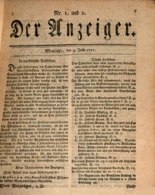 Der Anzeiger (Allgemeiner Anzeiger der Deutschen) Montag 4. Juli 1791