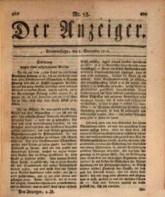 Der Anzeiger (Allgemeiner Anzeiger der Deutschen) Donnerstag 8. September 1791