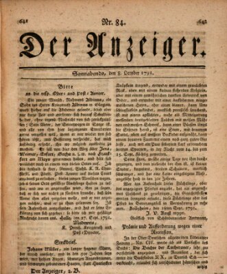 Der Anzeiger (Allgemeiner Anzeiger der Deutschen) Samstag 8. Oktober 1791