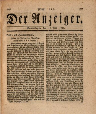 Der Anzeiger (Allgemeiner Anzeiger der Deutschen) Donnerstag 16. Mai 1793