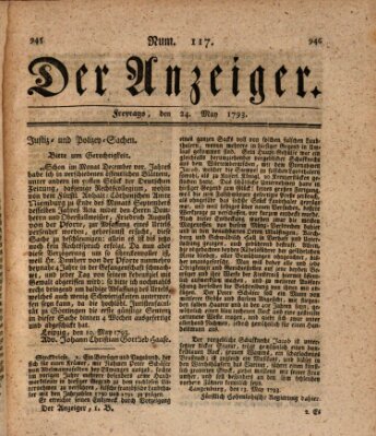 Der Anzeiger (Allgemeiner Anzeiger der Deutschen) Freitag 24. Mai 1793