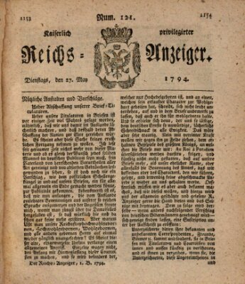 Kaiserlich privilegirter Reichs-Anzeiger (Allgemeiner Anzeiger der Deutschen) Dienstag 27. Mai 1794