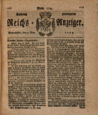 Kaiserlich privilegirter Reichs-Anzeiger (Allgemeiner Anzeiger der Deutschen) Samstag 31. Mai 1794