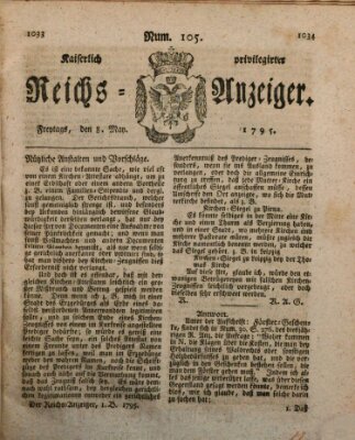 Kaiserlich privilegirter Reichs-Anzeiger (Allgemeiner Anzeiger der Deutschen) Freitag 8. Mai 1795