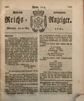 Kaiserlich privilegirter Reichs-Anzeiger (Allgemeiner Anzeiger der Deutschen) Mittwoch 20. Mai 1795