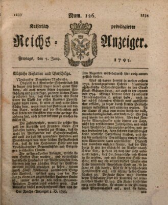 Kaiserlich privilegirter Reichs-Anzeiger (Allgemeiner Anzeiger der Deutschen) Freitag 5. Juni 1795