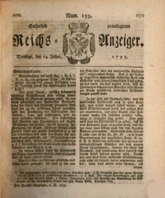 Kaiserlich privilegirter Reichs-Anzeiger (Allgemeiner Anzeiger der Deutschen) Dienstag 14. Juli 1795