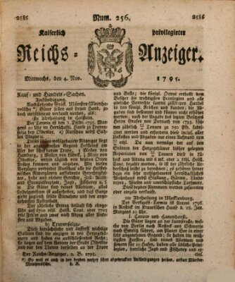 Kaiserlich privilegirter Reichs-Anzeiger (Allgemeiner Anzeiger der Deutschen) Mittwoch 4. November 1795