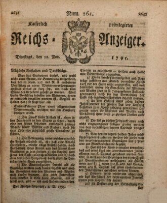 Kaiserlich privilegirter Reichs-Anzeiger (Allgemeiner Anzeiger der Deutschen) Dienstag 10. November 1795