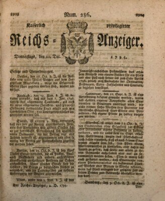 Kaiserlich privilegirter Reichs-Anzeiger (Allgemeiner Anzeiger der Deutschen) Donnerstag 10. Dezember 1795