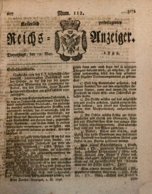 Kaiserlich privilegirter Reichs-Anzeiger (Allgemeiner Anzeiger der Deutschen) Donnerstag 19. Mai 1796