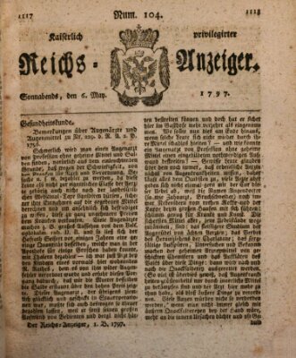 Kaiserlich privilegirter Reichs-Anzeiger (Allgemeiner Anzeiger der Deutschen) Samstag 6. Mai 1797